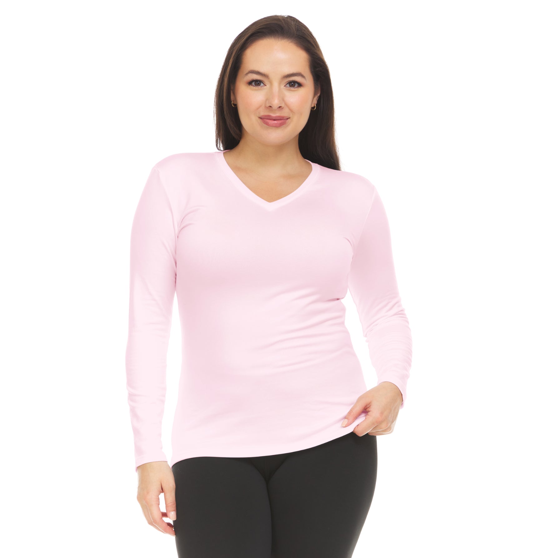 V neck thermal top women's cheap