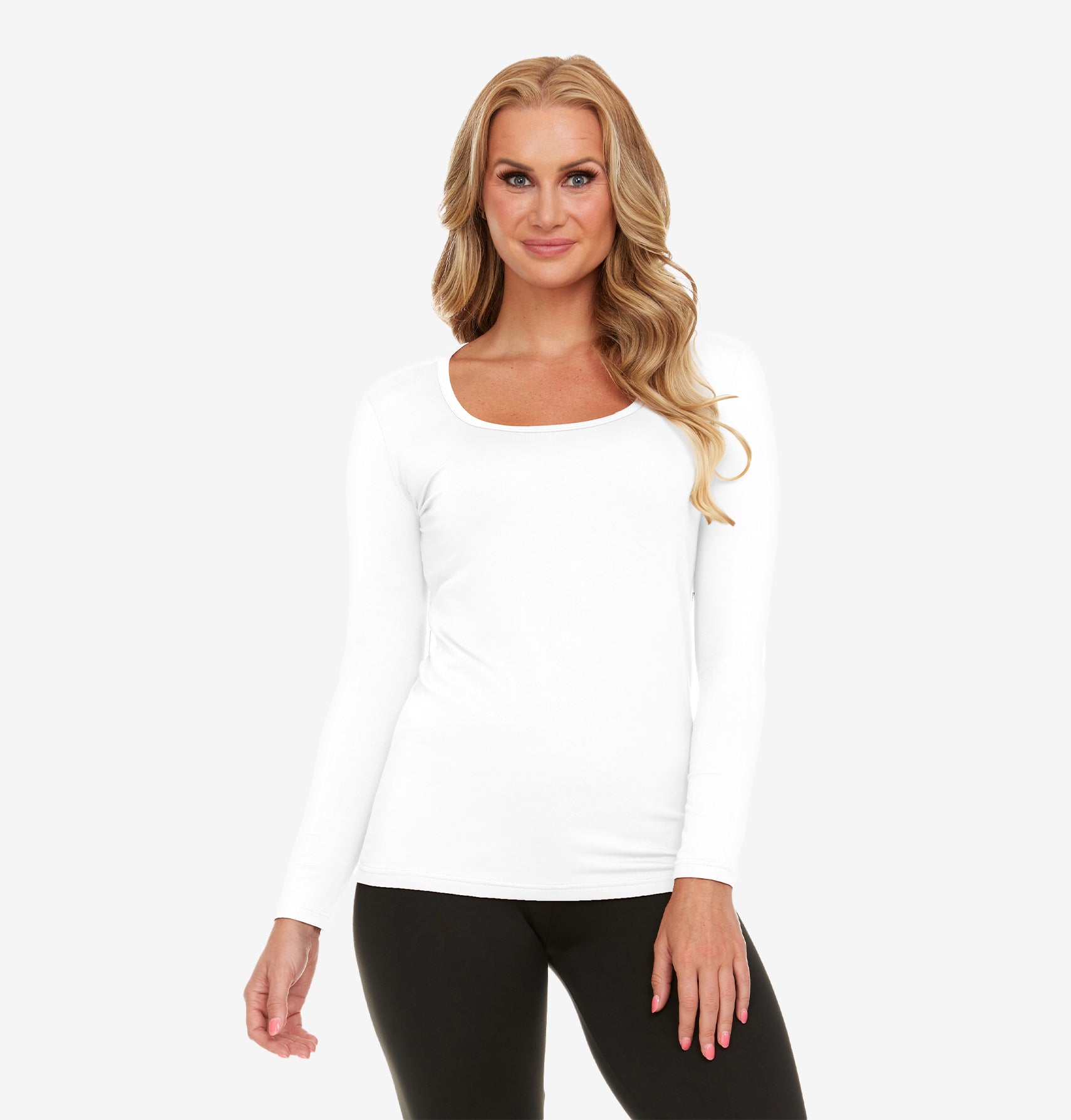 Ladies white thermal top shop