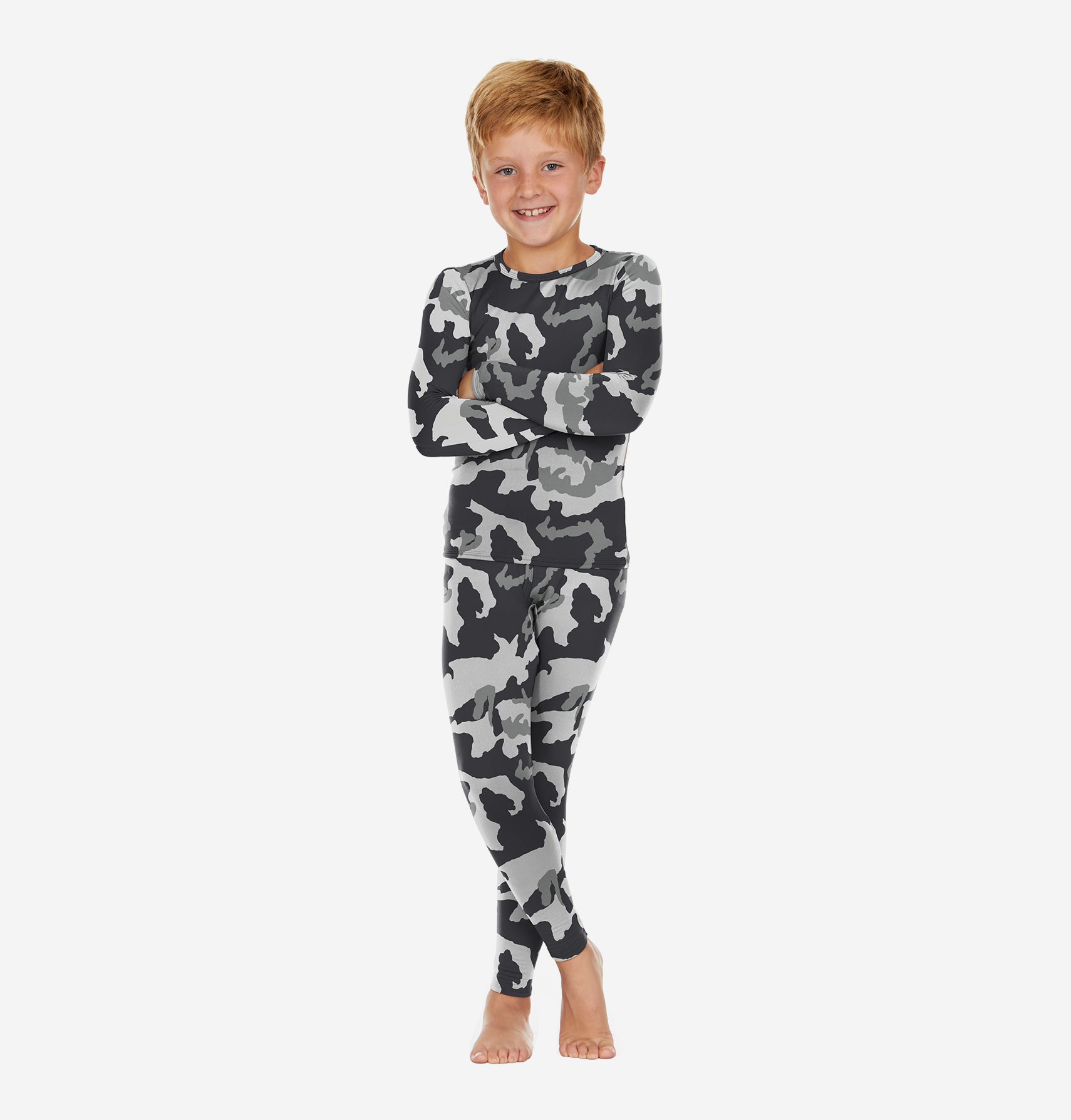 Boy's Print Thermal Set