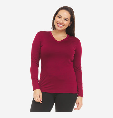 Women's V-Neck Thermal Tops: Free Shipping (US) Returns
