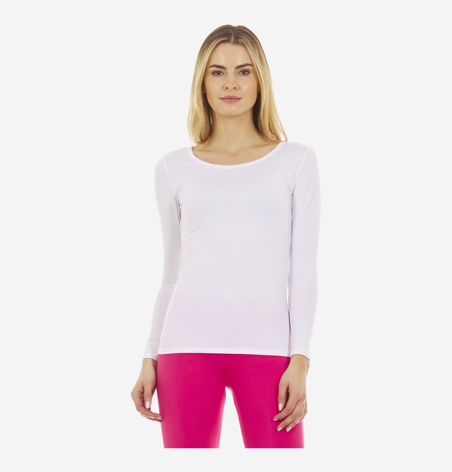 Thermajane Thermal Top & Set for Women Size S Baby Pink, White at